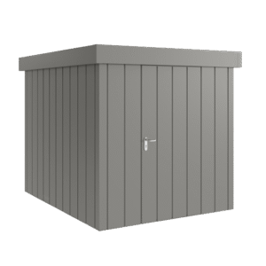 Hormann Juno modern metalowy domek ogrodowy na narzędzia dach płaski jfd6